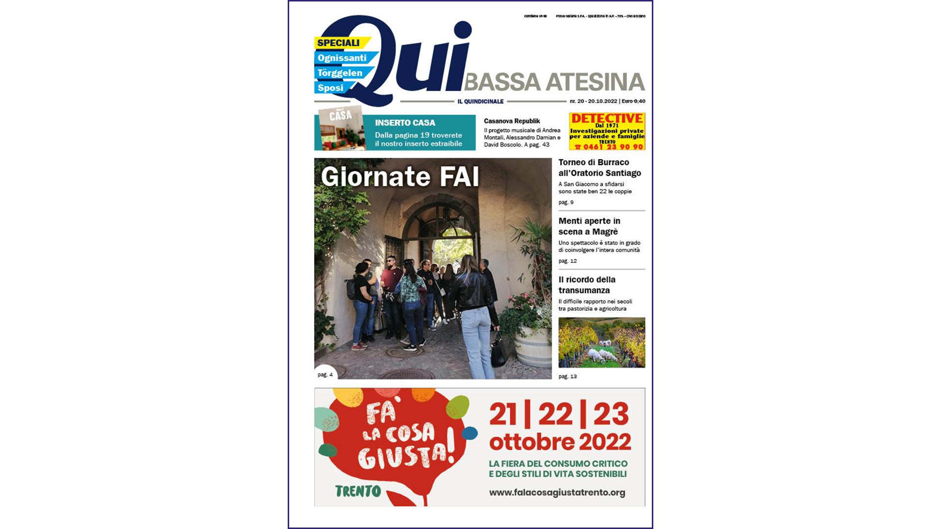 QuiBassaAtesina – nr20 – 20.10.2022 