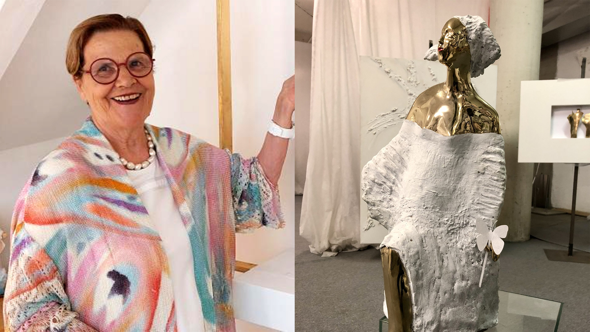 Bianco e oro: Le sculture di Irma Hölzl   