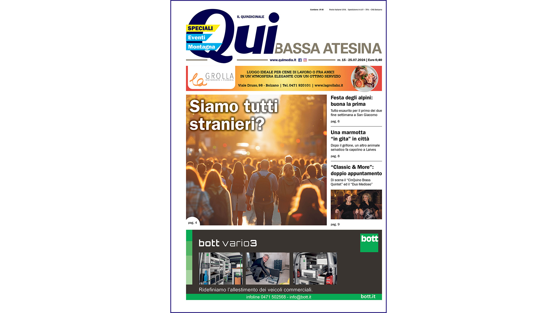 QuiBassa Atesina – nr 15 – 25.07.2024