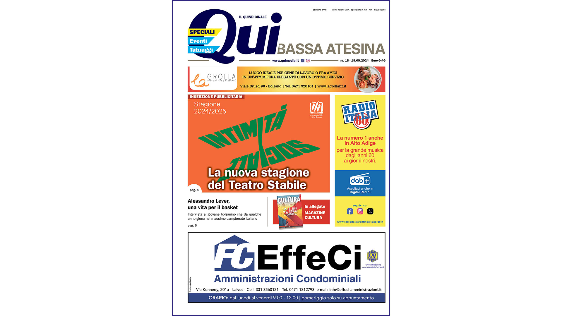 QuiBassa Atesina – nr. 18 – 19.09.2024