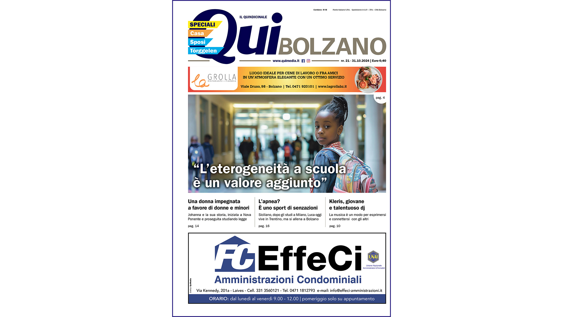 QuiBolzano – nr. 21 – 31.10.2024