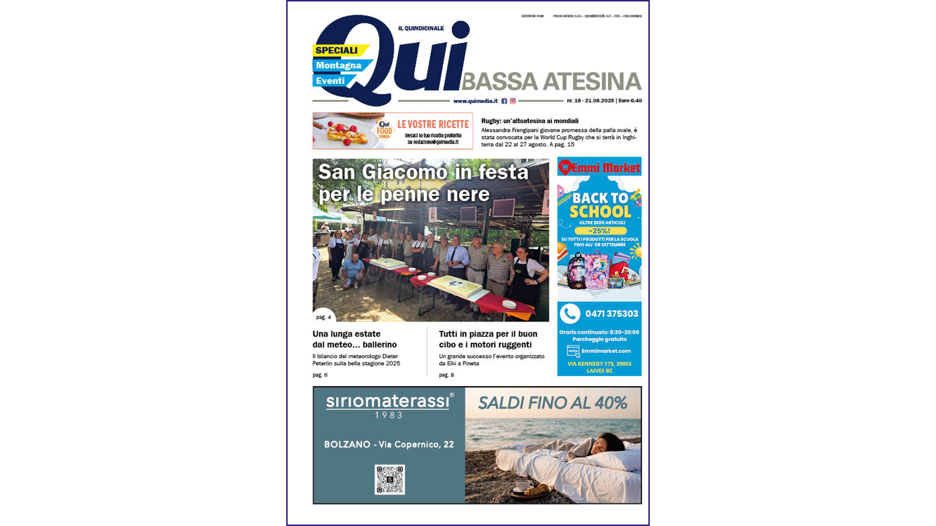 QuiBassa Atesina – nr16 – 21.08.2025